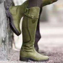 定外贸款秋冬季女靴马丁靴女中筒骑士靴40-43大码靴子