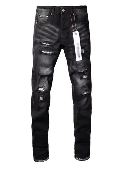 Men's Slim Fit Stretch Distressed Jeans In Blue Denim_voghion.com
