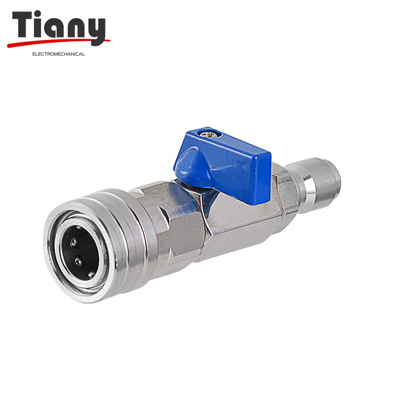 批发高压清洗机洗车机专用水枪水管不锈钢G1/4公母头阀门开关配件