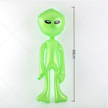 跨境PVC充气外星人UFO节日场景派对摆设玩具仿真卡通人偶充气式