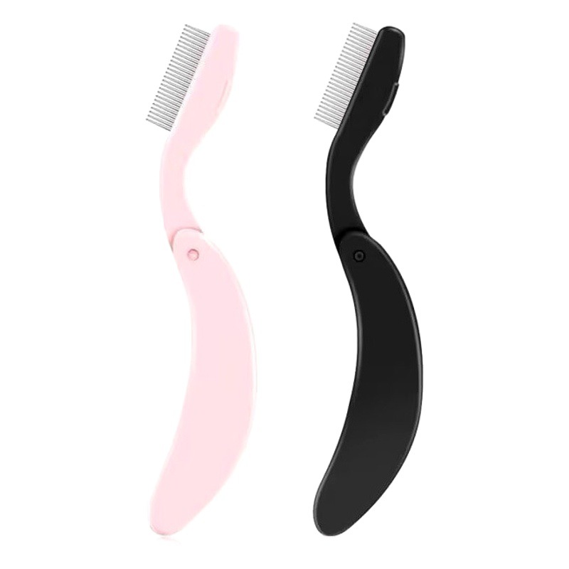 Stainless Steel Needle Folding Mascara Comb Portable Mascara Comb Makeup Brush Fly Leg Anti-Cross Beauty Makeup Tool