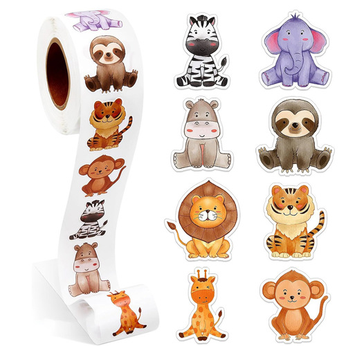 Animal-themed children's encouragement stickers, self-adhesive labels, seal stickers, reward supplies for kindergarten teachers