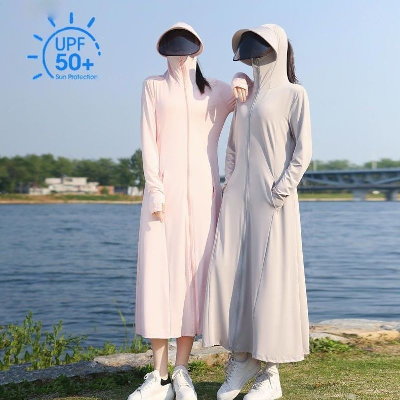 Women's summer 2026 new model long full-body clothing for electric scooters, UV protection cover-up, thin, in stock for quick delivery