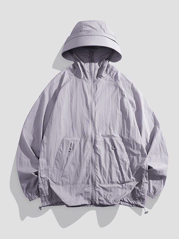 【Direct from Manufacturer】Summer Outdoor Lightweight Quick-Dry Ice-Feel Jacket for Men and Women, Casual Loose-Fit Couple's Skin Jacket