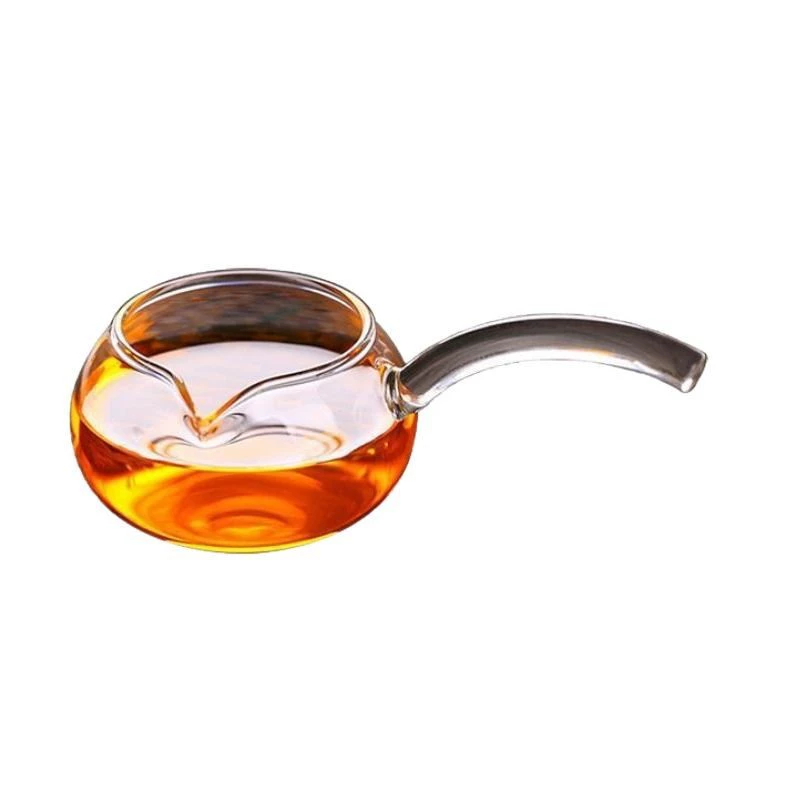 Glass transparent tea set, creative spoon