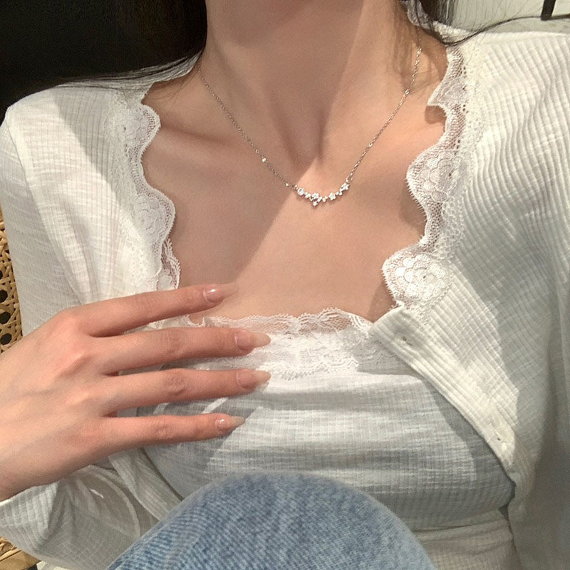 精致锆石星星项链女轻奢小众设计高级感锁骨链ins简约冷淡风配饰