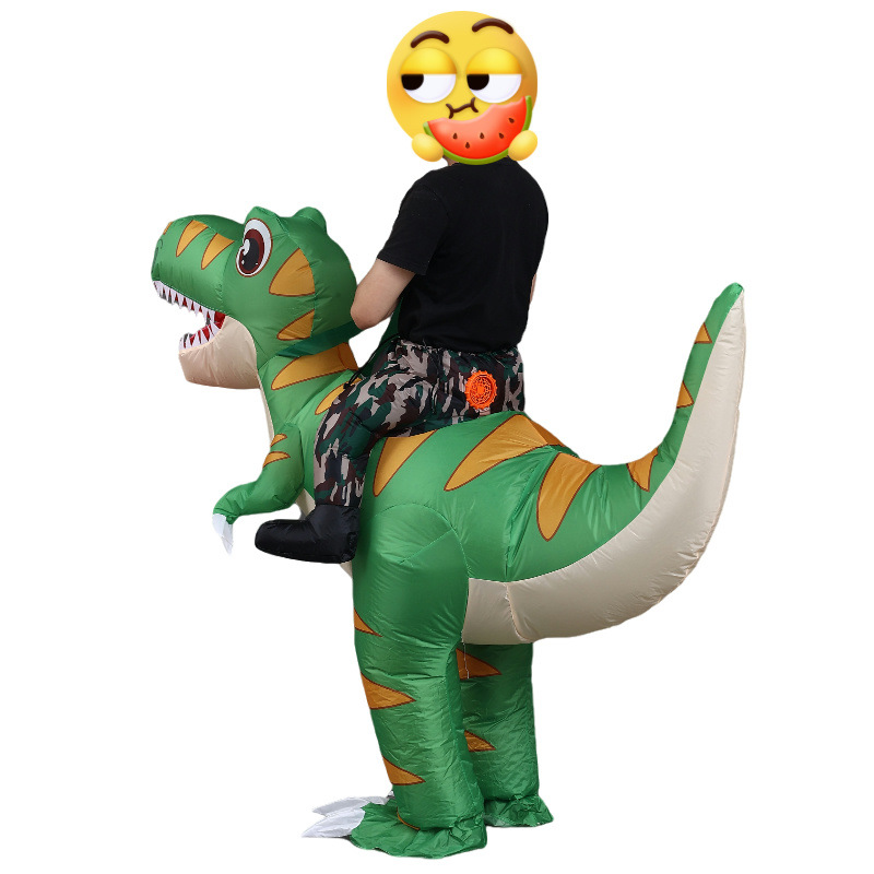 Transfronterizo extraño decoración verde Dinosaur Party ropa inflable para altura 160 - 190cm