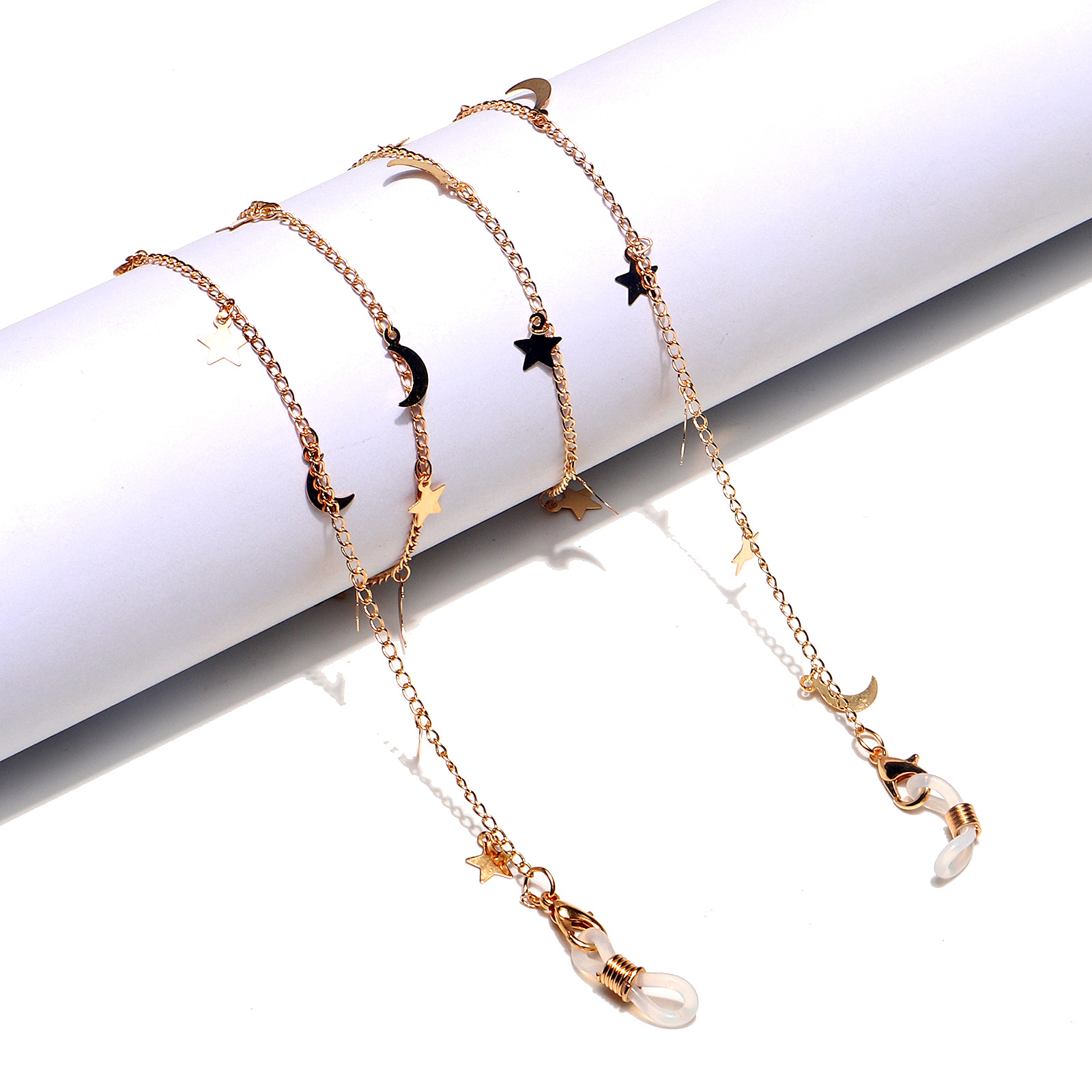 20g Weight Fashion Copper Star Moon Glasses Chain