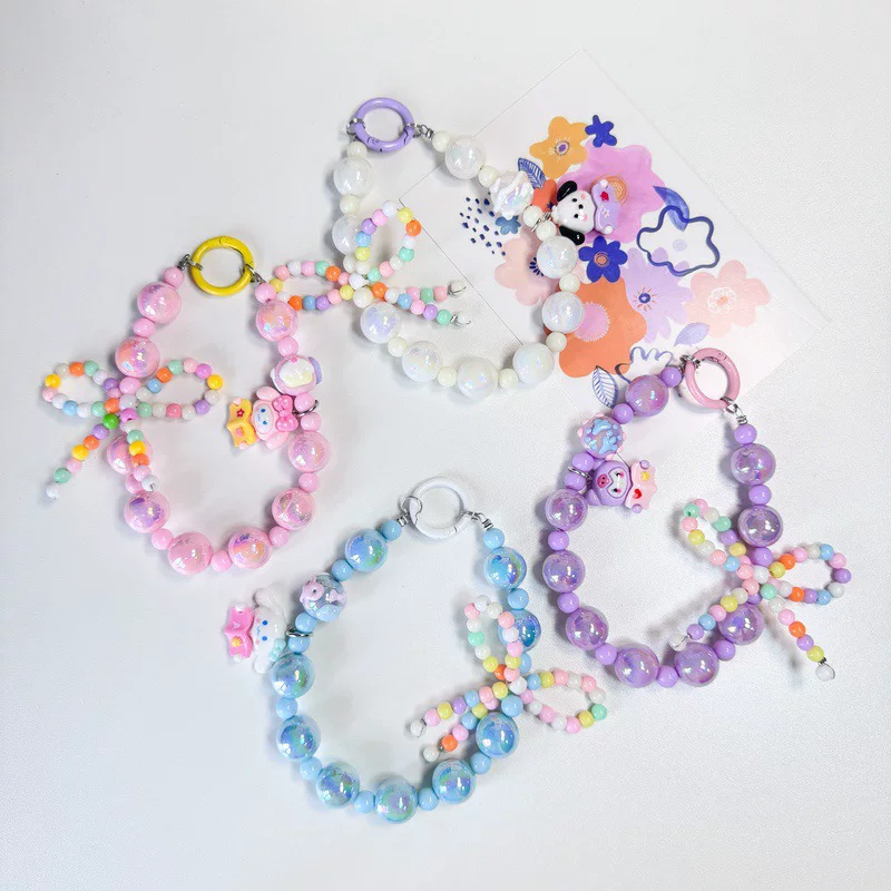 Rainbow cute pendant with bow handmade, teaching doll, phone case, accessory
