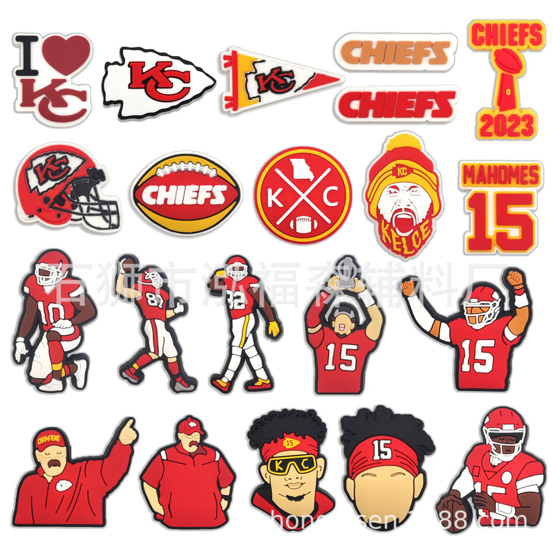 Football Team Set Shoe Buckle Croc Shoes Nfl Decorative Buckle Football Team Shoe Flower Shoe Buckle Buckle