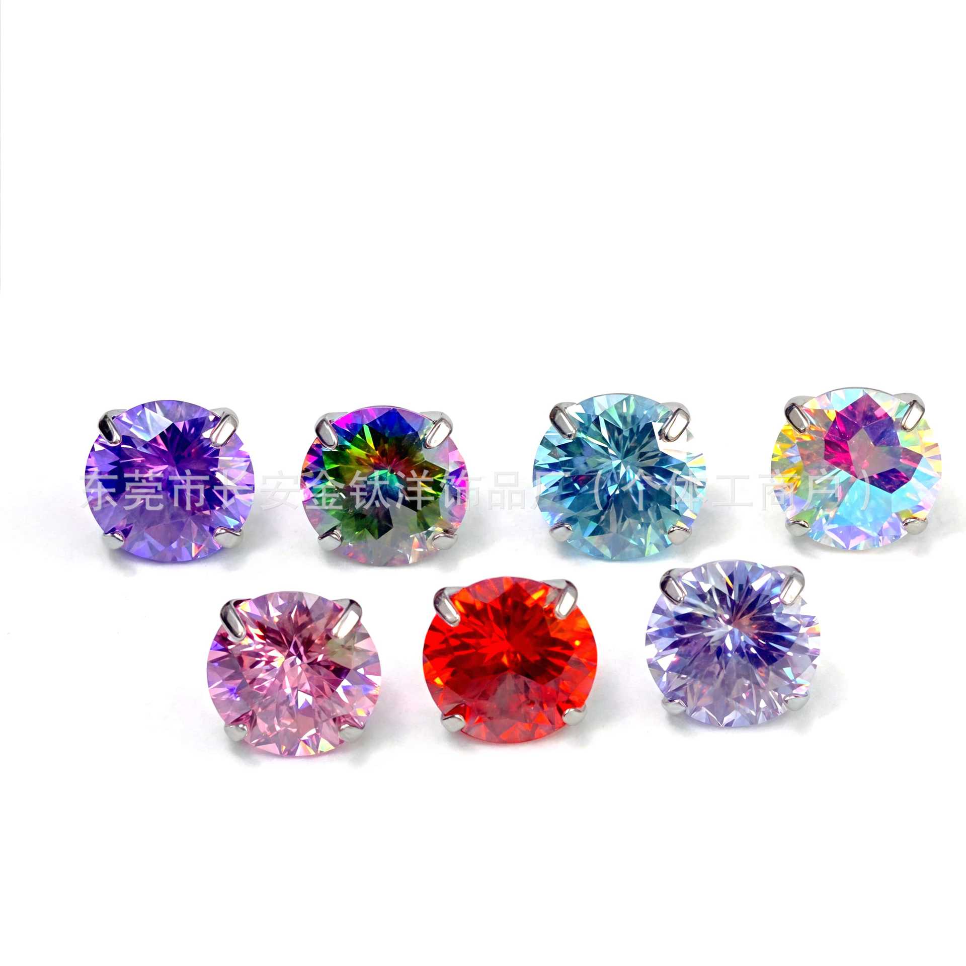 F136 Titanium Round Bottom General Cut Zircon Lip Labret Stud Nose Nail Ear Bone Nail G23 Titanium Alloy Body Piercing Jewelry 6mm detail image 7