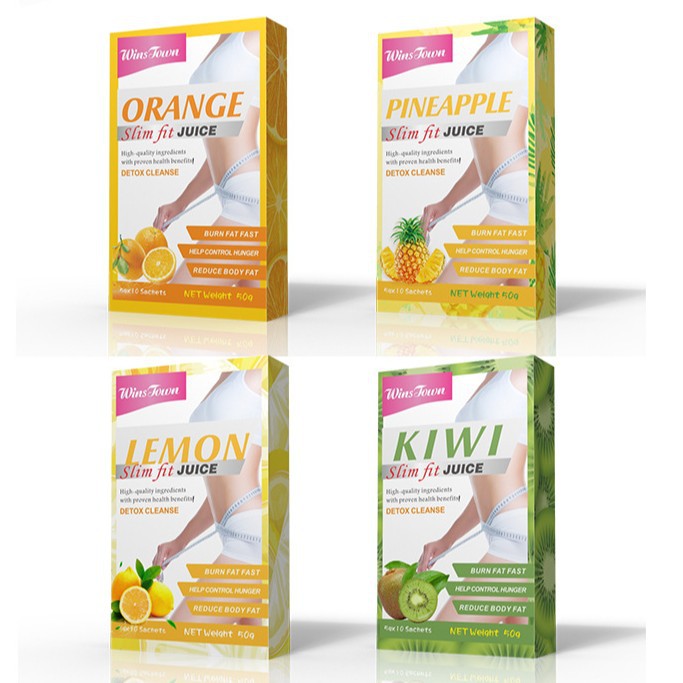 跨境现货果汁粉 slim fit juice 柠檬/菠萝/猕猴桃/橙子味果汁