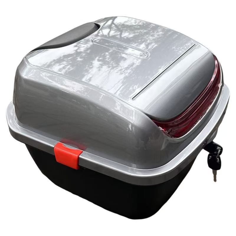 Electric car trunk battery car tail box universal large capacity waterproof storage box backrest changed to anti-shake double buckle tail box