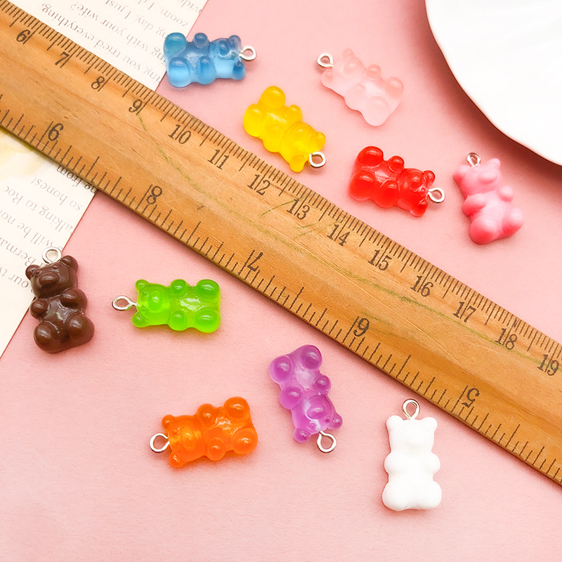 1 Piece Cartoon Style Cute Bear Alloy Resin Plating Pendant Jewelry Accessories display picture 9
