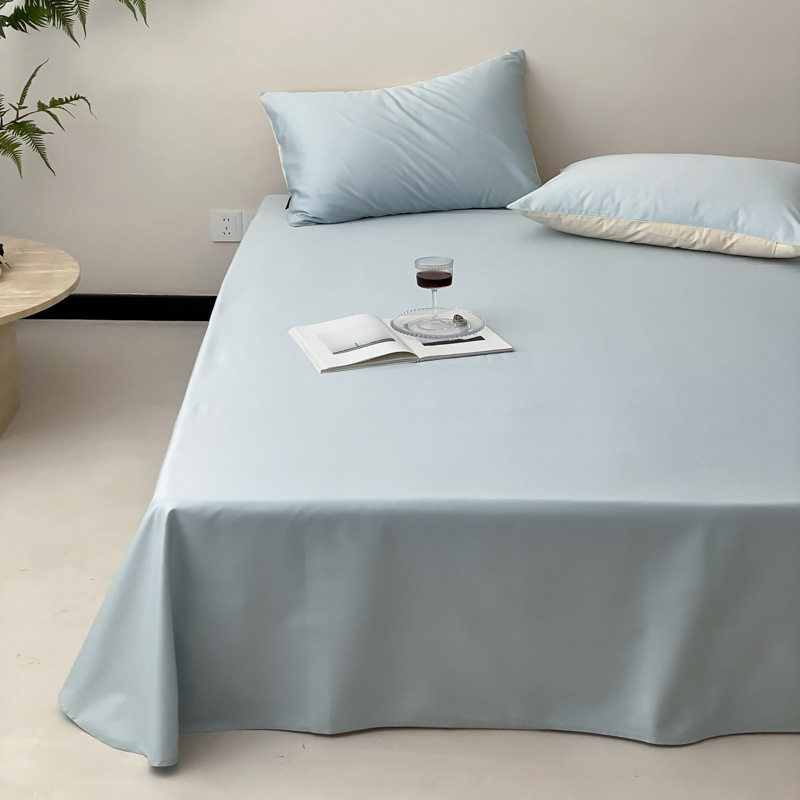 100S de lujo ligero Xinjiang algodón largo sábanas de algodón sólido sábanas caseras sábanas de satín
