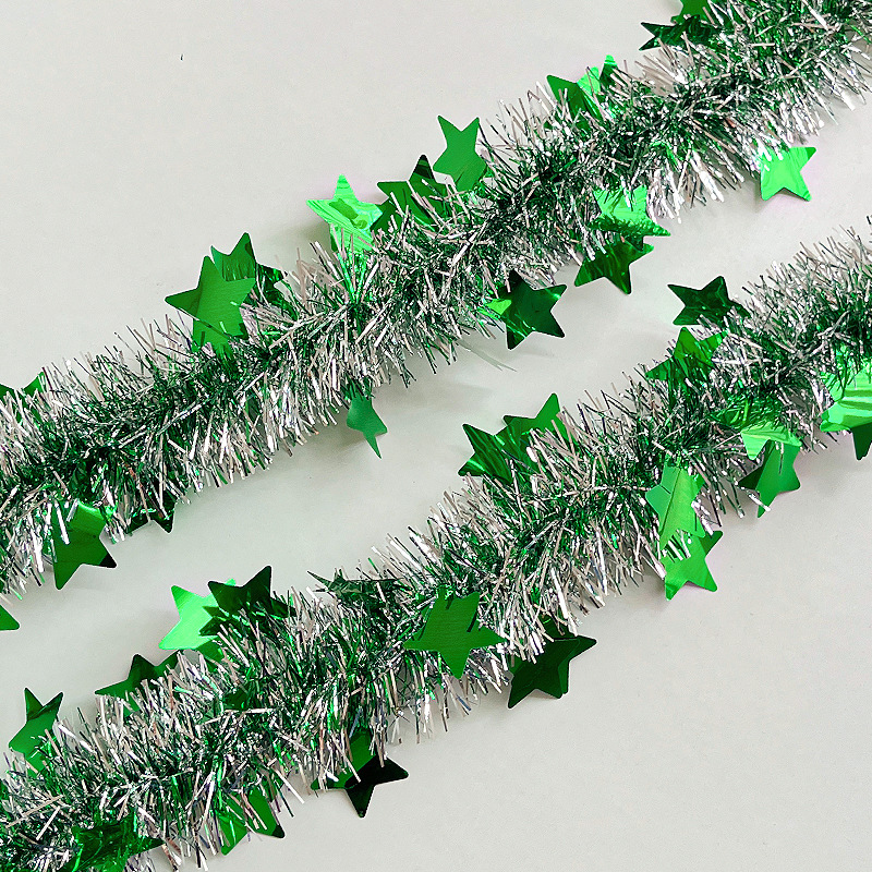 Transfronterizo Amazon Navidad FIESTA DE Año Nuevo decoración suministros color raya lana raya Garland cumpleaños decoración