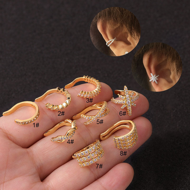 creative earrings with zircon
