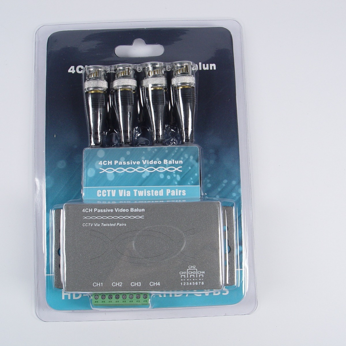 四路高清 4CH UTP BALUN AHD/TVI/CVI/CVBS 双绞线传输器可选防雷