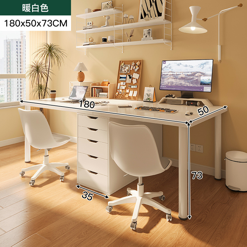 Mesa de escritorio para dos personas, mesa de computadora moderna, dormitorio, mesa de estudio simple, mesa de escritura, mesa de trabajo