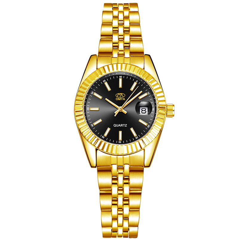 OMYA fashion waterproof women's strap women's watch hot quartz watch factory women's watch Gold watch