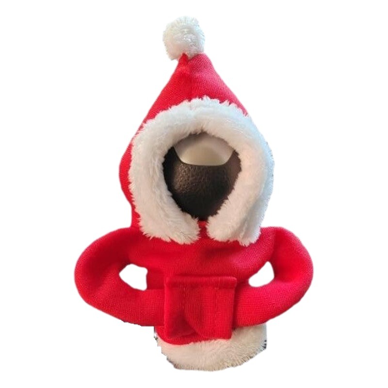 Cubierta DE LA MANIJA del engranaje del automóvil transfronterizo palanca de engranajes suéter pequeño con capucha palanca de engranajes creativa cubierta de cambio de marchas de Santa Claus