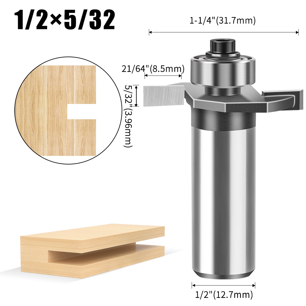 Cortador de bolas en T, fresa para carpintería, cortador ranurado, cortador ranurado, cortador ranurado dos en uno, cortador de chaflán Haitang, cortador de manita