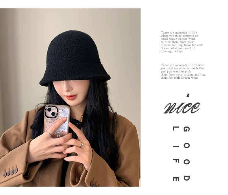 Cappello alla pescatora in lana d'agnello donna autunno inverno_voghion.com