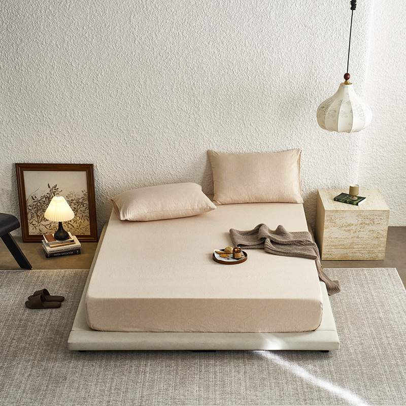 2024 nuevo estilo A de media capa de algodón de tres capas de hilo jacquard funda de cama a prueba de polvo cubierta protectora de colchón acolchado con todo incluido