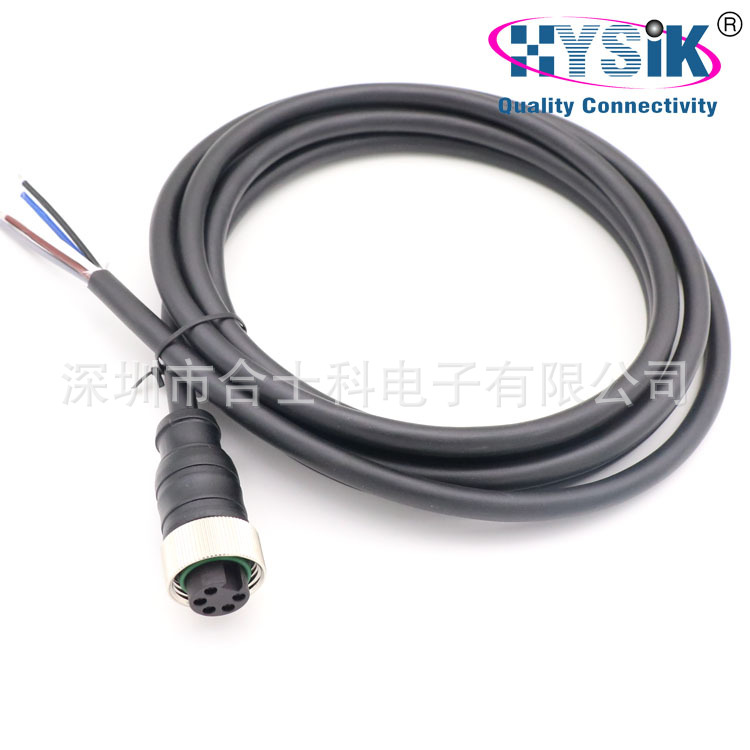 7/8直头公头连接器 5芯 NMEA 2000船舶雷达电缆航空插头