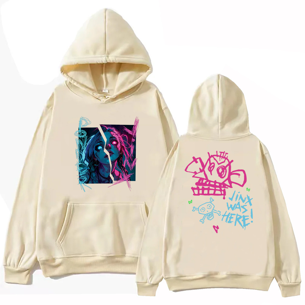 Arcane Broken Jinx Graffiti Art Hoodie Harajuku Pullover Top