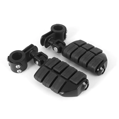Motorcycle pedals Bumper Guard Bar Footrest - 3-pedals-black-small-pedal-rings-black