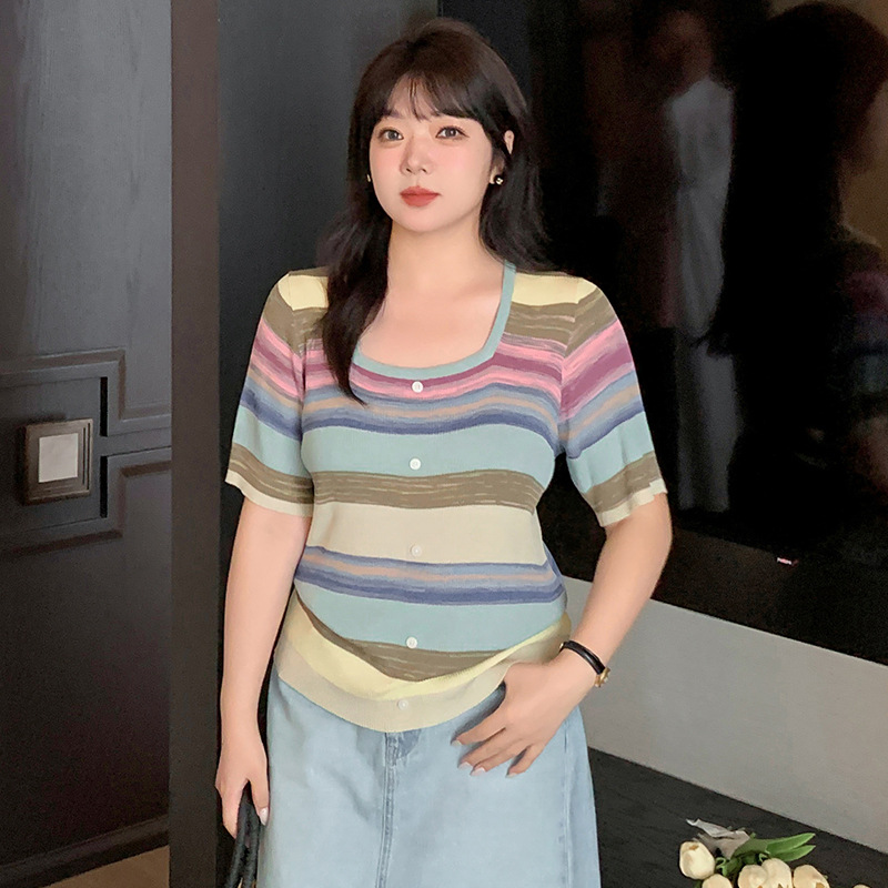 ニット 夏  XL-3XL 大きいサイズ トップス ニット 夏  XL-3XL 大きいサイズ トップス