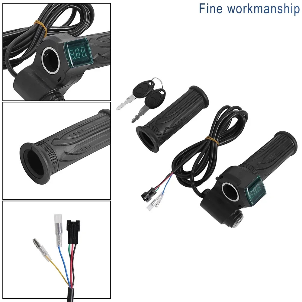 Cerradura de cuchillo grande de pantalla roja, manita giratoria para automóvil eléctrico, accesorios para automóvil eléctrico, manita de ajuste de velocidad, manita del acelerador