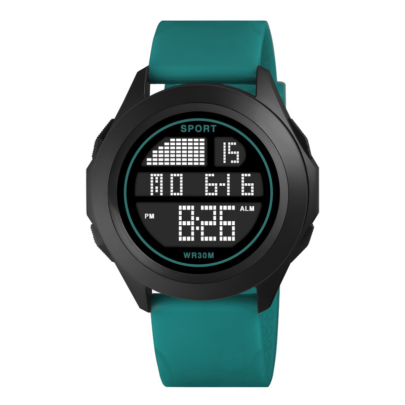Nueva tecnología de los hombres reloj electrónico multifuncional impermeable luminoso de moda Junior High School reloj corriendo estudiante de moda