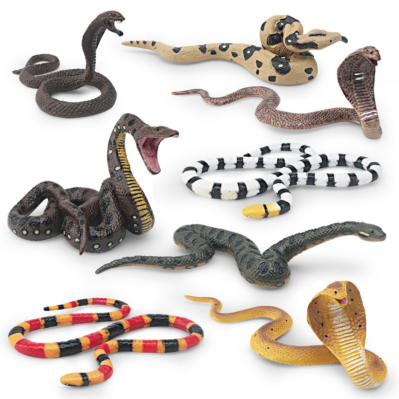 Transfronterizo simulación reptil Cobra Boa verde Mori coral serpiente modelo decoración de escritorio juguete