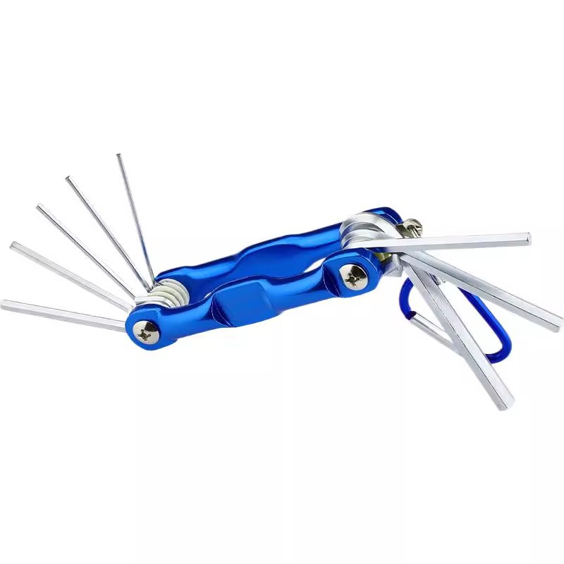 折叠式内六角扳手工具组合套装 公英制梅花内六方六棱修理螺丝刀