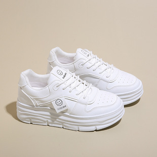 W3621 New Inner Height Casual Board Shoes 2024 Autumn Fashion Breathable Shoes Korean Style All-match Shoes for Students