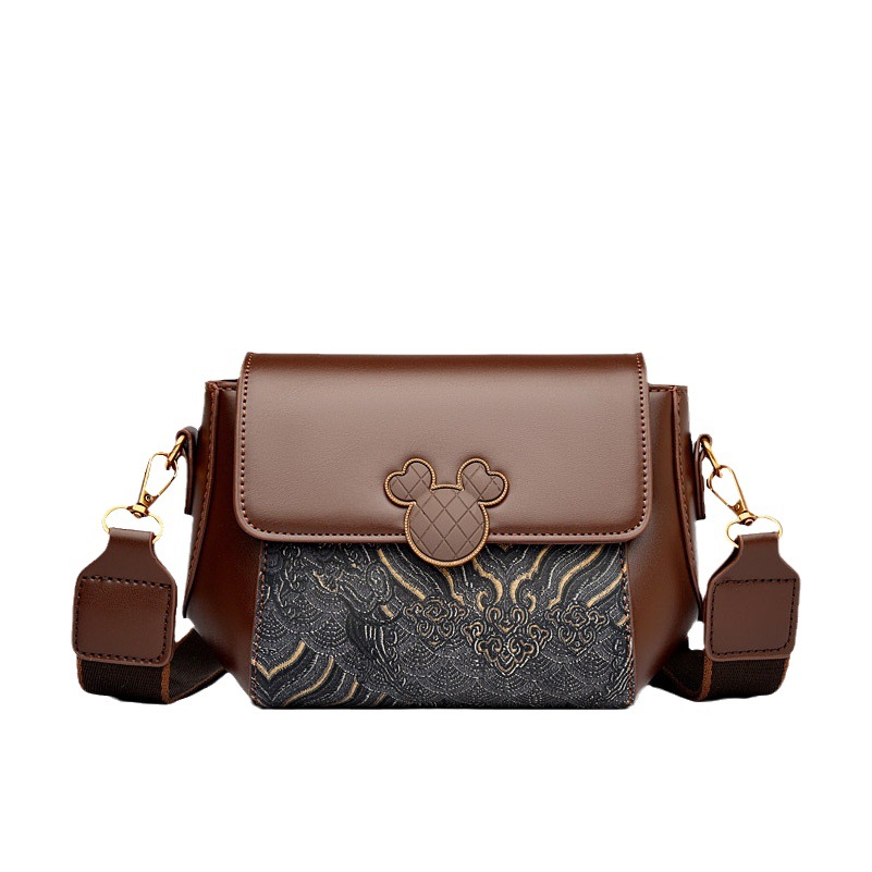 국경 간 여성 가방 새로운 2024 하이 엔드 패션 세련된 여성 어깨 가방 대비 컬러 바느질 여성용 가방 크로스 바디 백