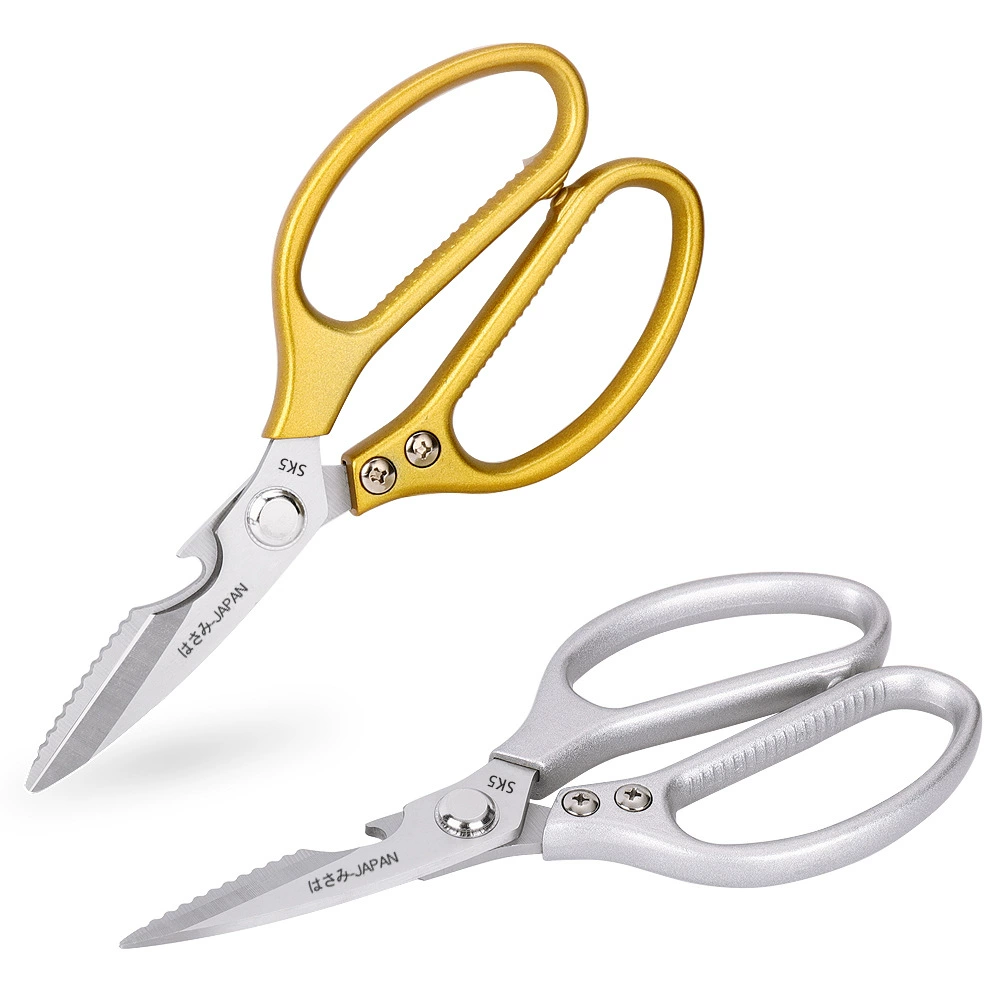 Multifunctional scissors Kitchen Carsely Fish Stainless Steel Gold Scissors 4th Generation SK5 Chicken Bone Household Big Shin
