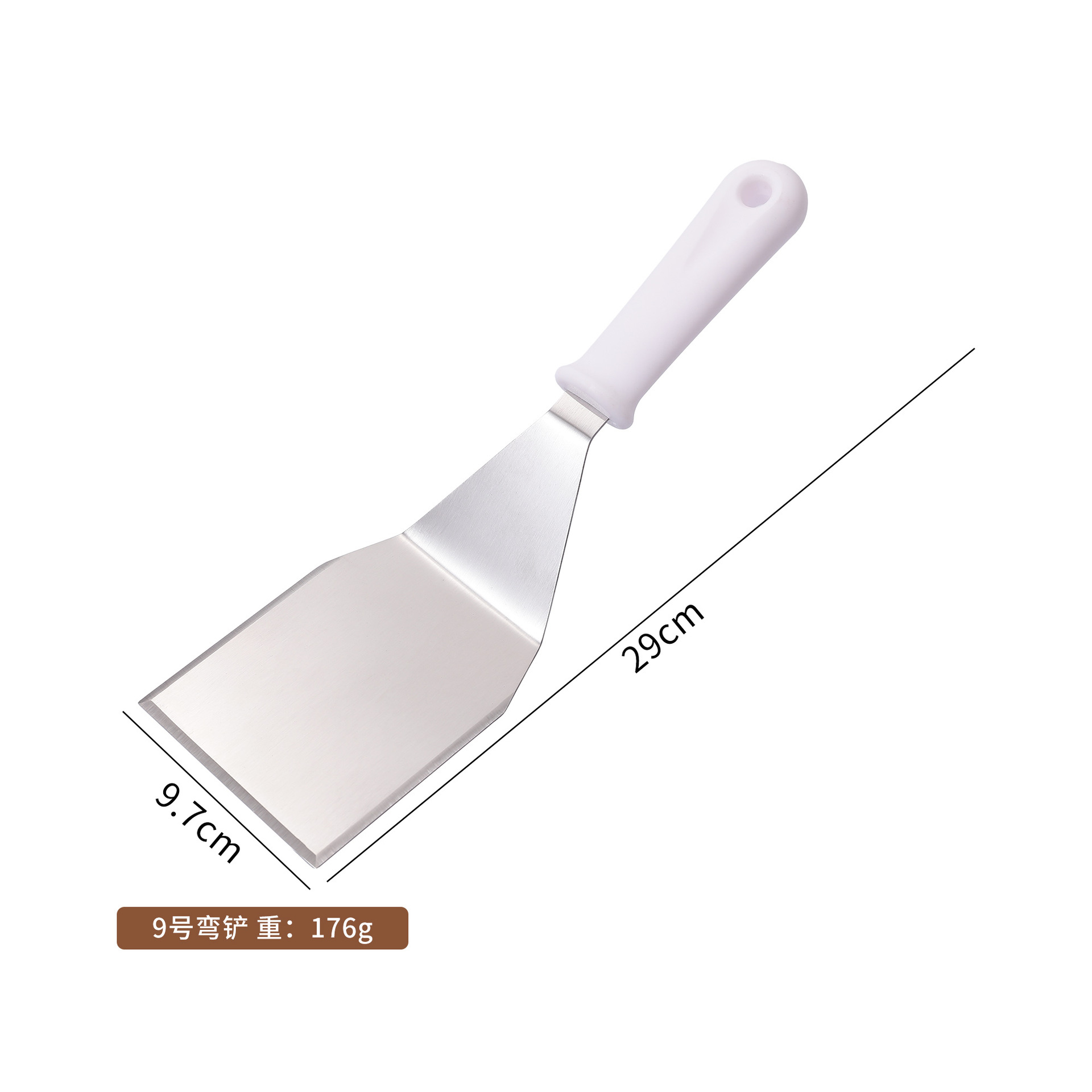 Espátula de Barbacoa de Acero Inoxidable con Mango PP para Cocina y Exterior