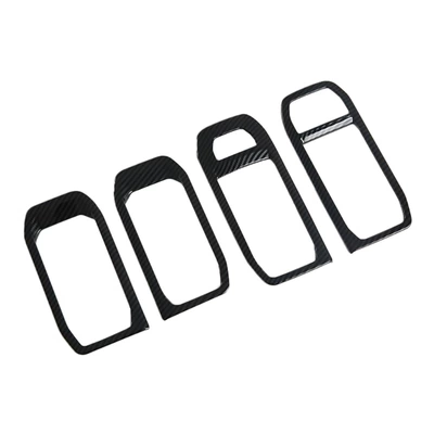 Suitable for 2026 Kia SELTOS interior armrest frame, center console air vent, inner handle, cup holder, interior modification decorative parts (Other Automotive Interior Supplies) - carbon-fiber-pattern-inner-handle-frame-left-hand-drive