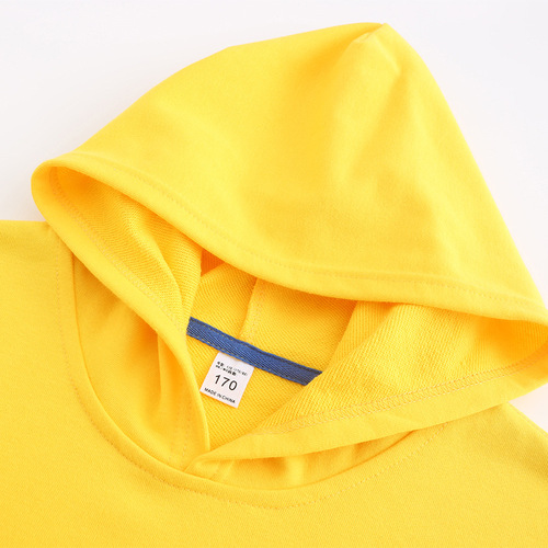 Children's Hooded Sweatshirt 100% Cotton Plain Color Hooded Sweatshirt for Spring and Autumn Season Thin Model Outerwear Headwear Long Sleeve Wholesale with Printing