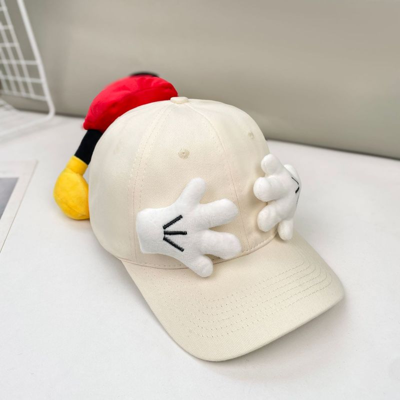 かわいいお尻の手のひら型野球帽、面白いデザインの漫画帽、女性用、夏に万能、日よけ、写真撮影用のひさし帽|undefined