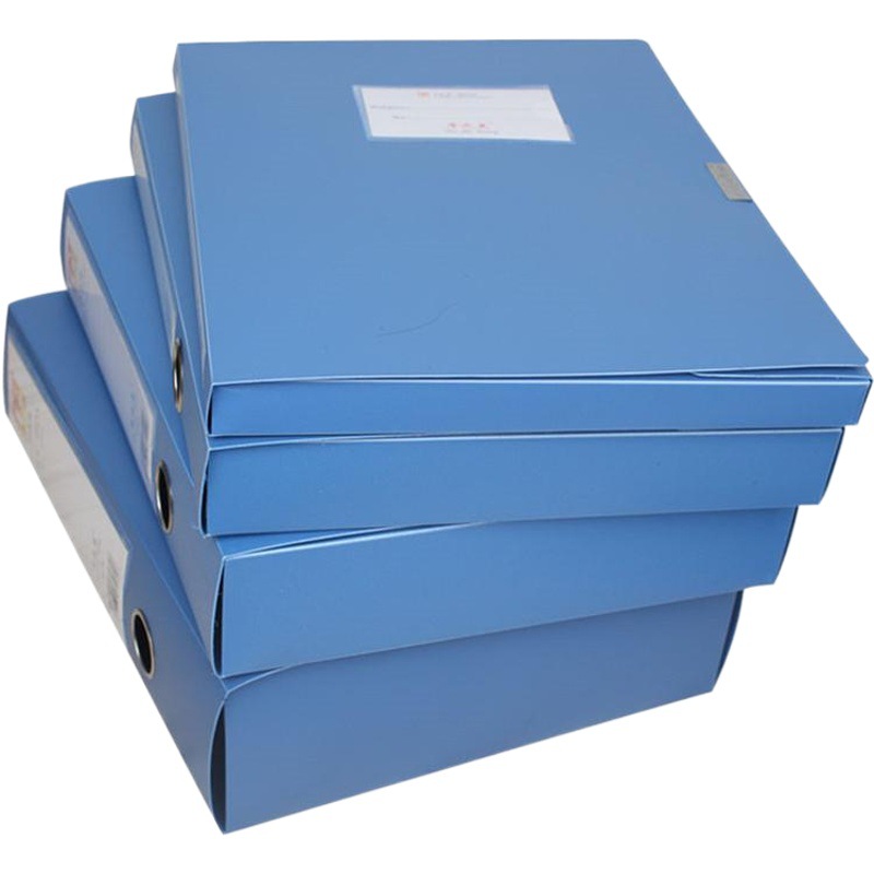 Thickened A4 file box Japanese style non-printed office supplies transparent clip plastic file box plastic file box