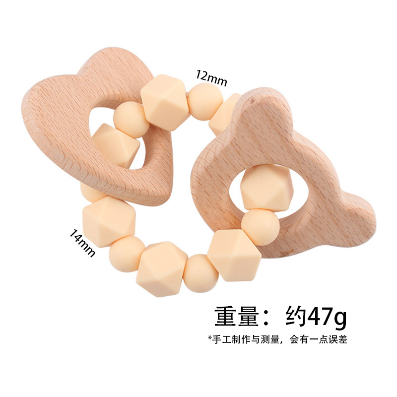 Nuevos artículos para bebés dibujos animados cabeza de haya creativo bebé silicona mordiendo dientes molares pulsera de goma de diente