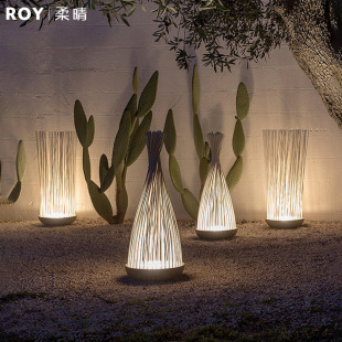 Fiber Optic Courtyard Lawn Lamp Waterproof Villa Garden Community Scenic Area Decorative Atmosphere Lamp Terrace Outdoor Floor Lamp