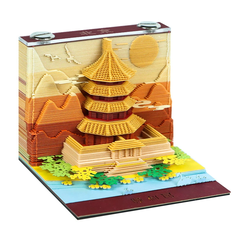 3D Castle Desk Calendar, Custom Creative Gift, 2026 Weekly Options with Lighted Covers