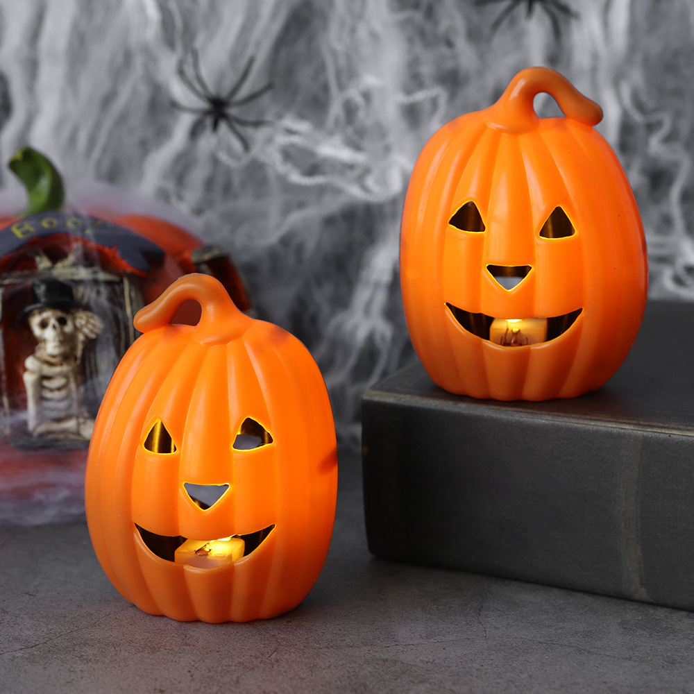 Halloween decoración calabaza luz diseño accesorios luminoso LED electrónica vela luz fantasma Festival suministros noche luz al por mayor