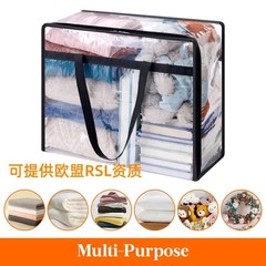 透明な収納袋肥厚 PVC ポータブル収納袋家庭用折りたたみおもちゃ衣類収納袋防水防湿