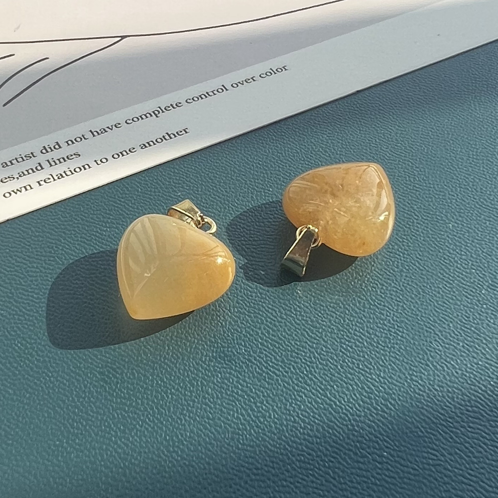 8g Weight Pendant Jewelry Making Type 15mm Jewelry Making Size DIY Jewelry Accessories Classification 1 Piece Quantity natural stone Material Heart Shape Pattern Plating Design Elegant, Simple Style, Streetwear Style 1 Piece 15mm Natural Stone Heart Shape Pendant 4